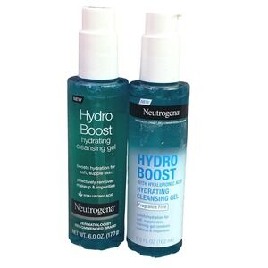 Neutrogena Hydro Boost Hydrating Cleansing Gel Hyaluronic Acid Lot of 2